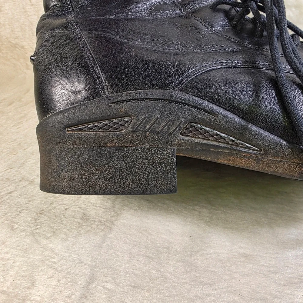 Ariat Paddock Boots Performer Pro Cobalt XR Black Leather Moto Lace Up Men 10.5D